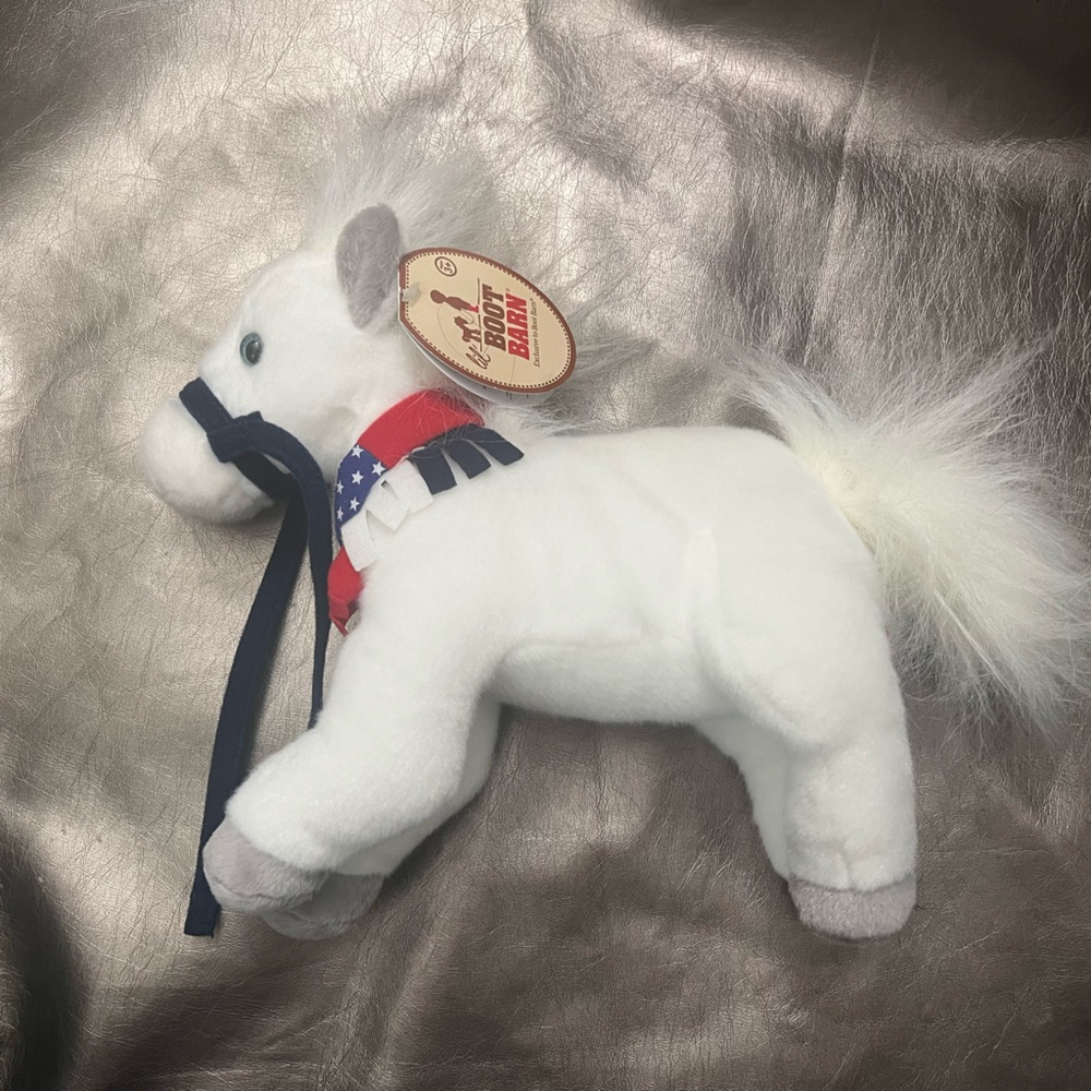 Lil Boot Barn- Boot Barn Exclusive-12” Americana White Horse-Never Used - Picture 2 of 7